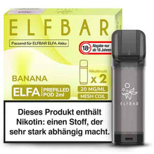 ELFA Liquid Pod 2er Pack - Banana HD SHISHA SHOP ELFA Liquid Pod 2er Pack - Banana HD SHISHA SHOP