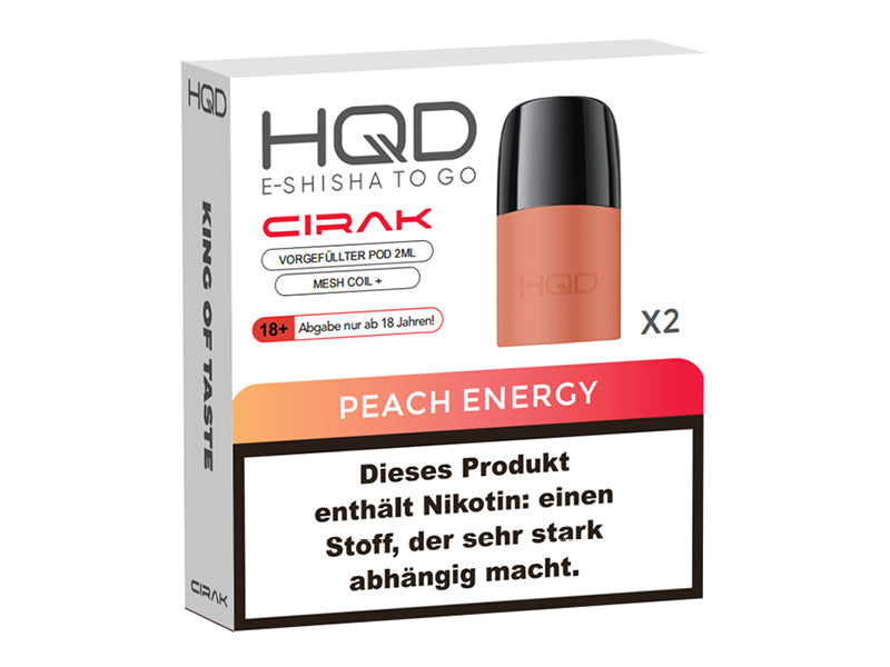 HQD Cirak Pod - Peach Energy HD SHISHA SHOP HQD Cirak Pod - Peach Energy HD SHISHA SHOP